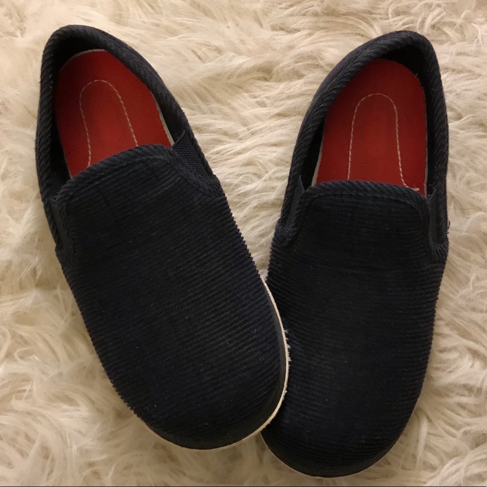 Foamtreads Navy Blue Corduroy Slippers Youth 4